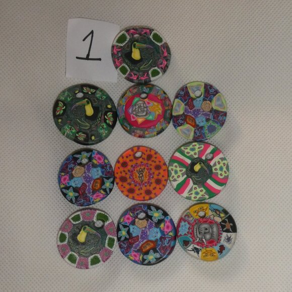 FIMO Clay Pendants 10 Assorted Designs - Picture 1 of 13